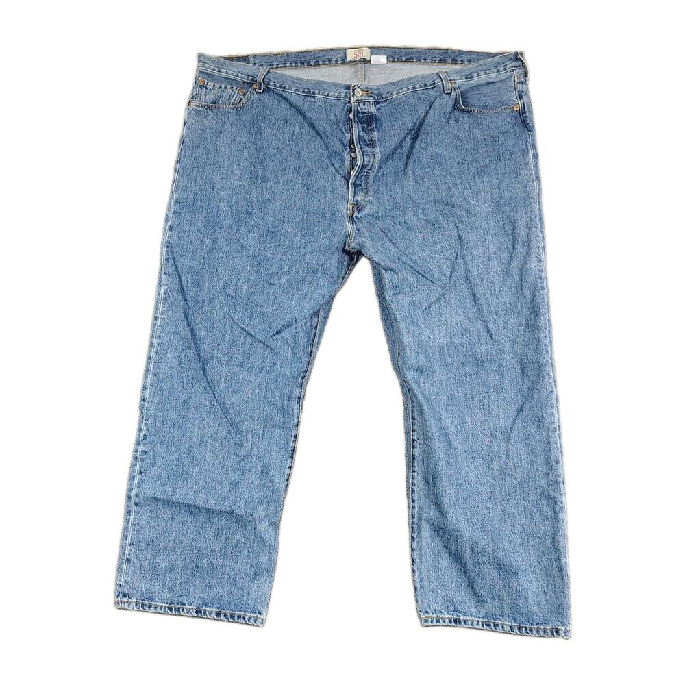 Levi’s 501 Original Men’s Big & Tall Blue Jeans Button Fly Size 56X30 Fast Ship